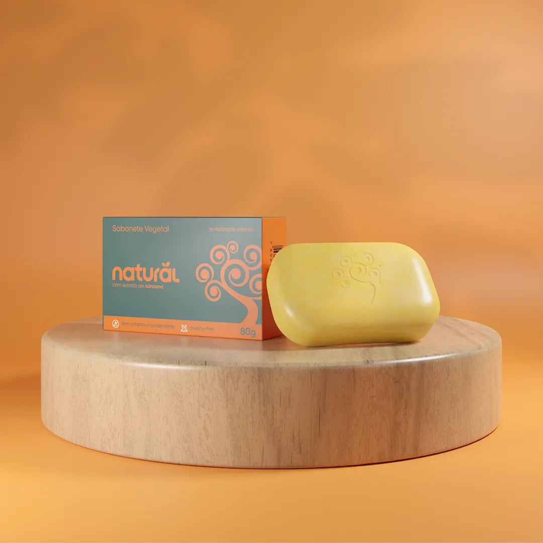 Sabonete em Barra Natural com Extrato de Cúrcuma 80g