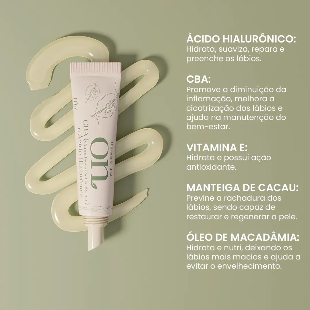Hidratante Labial com CBA e Ácido Hialurônico ON 10g