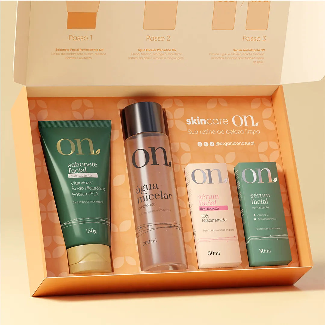 Kit Skincare ON em 3 passos