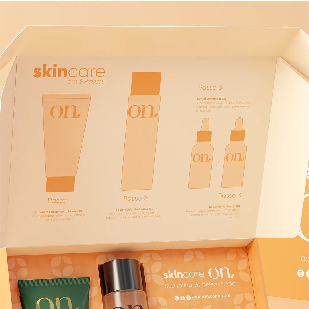 Kit Skincare ON em 3 passos