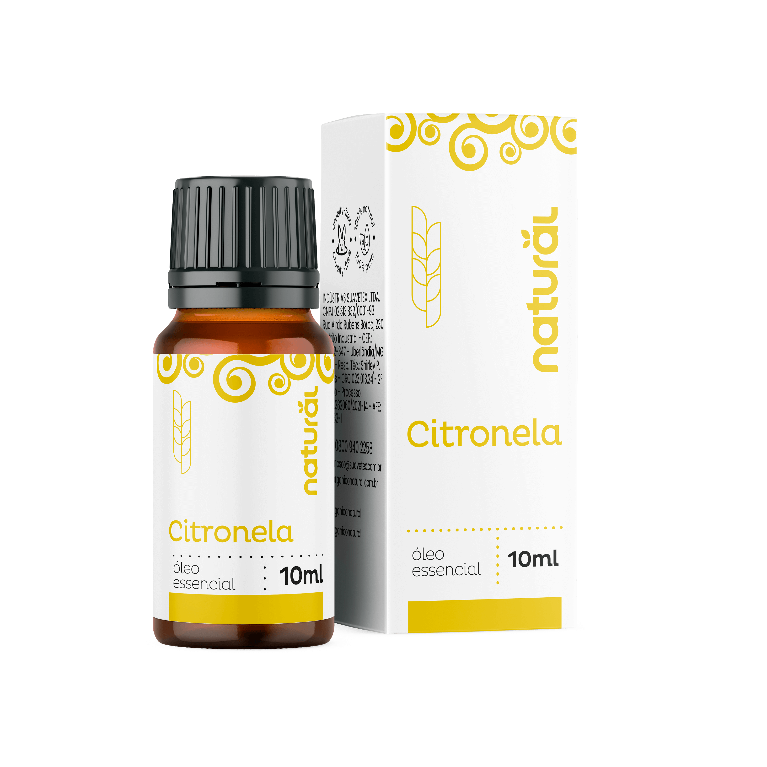 Óleo Essencial Natural de Citronela 10ml