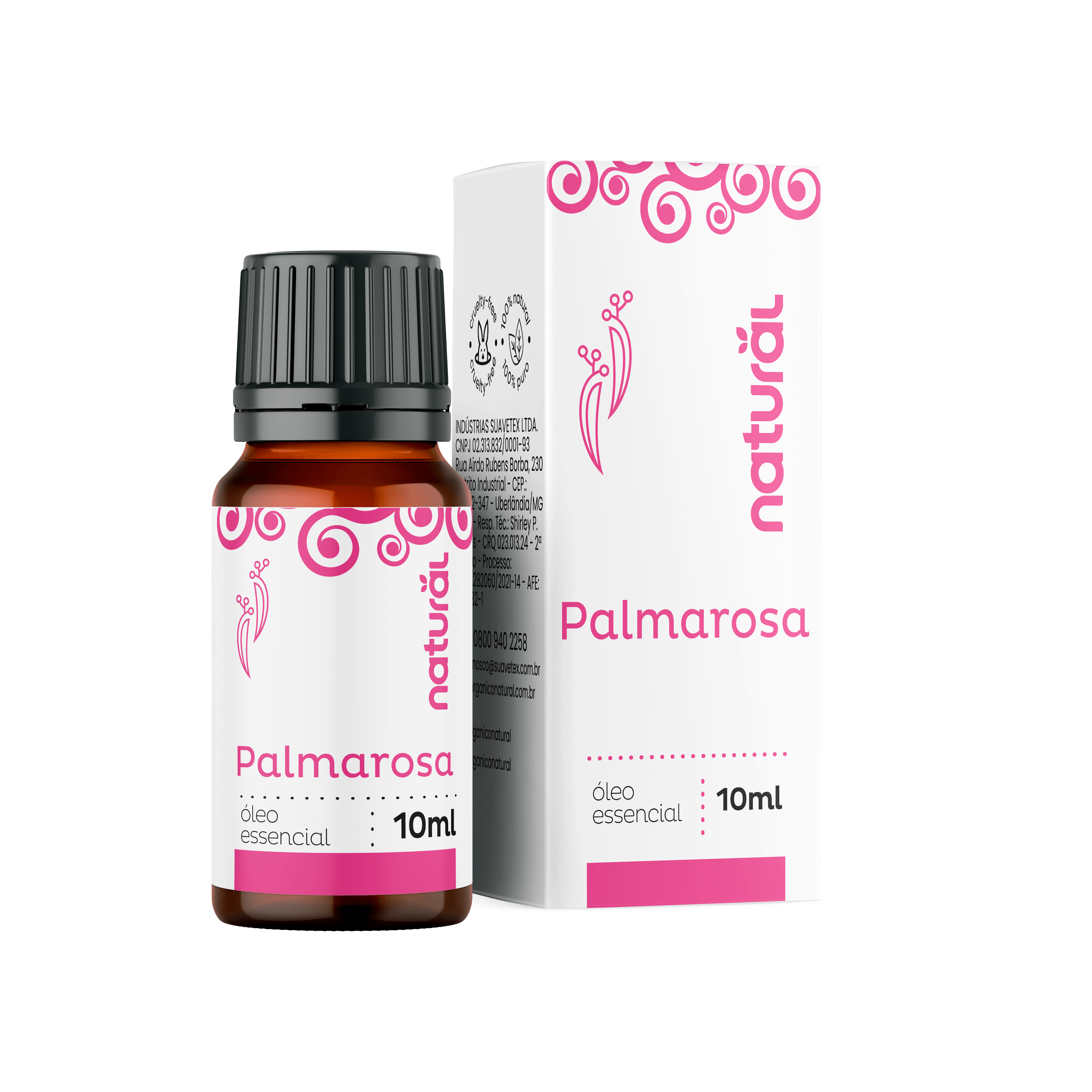 Óleo Essencial Natural de Palmarosa 10ml