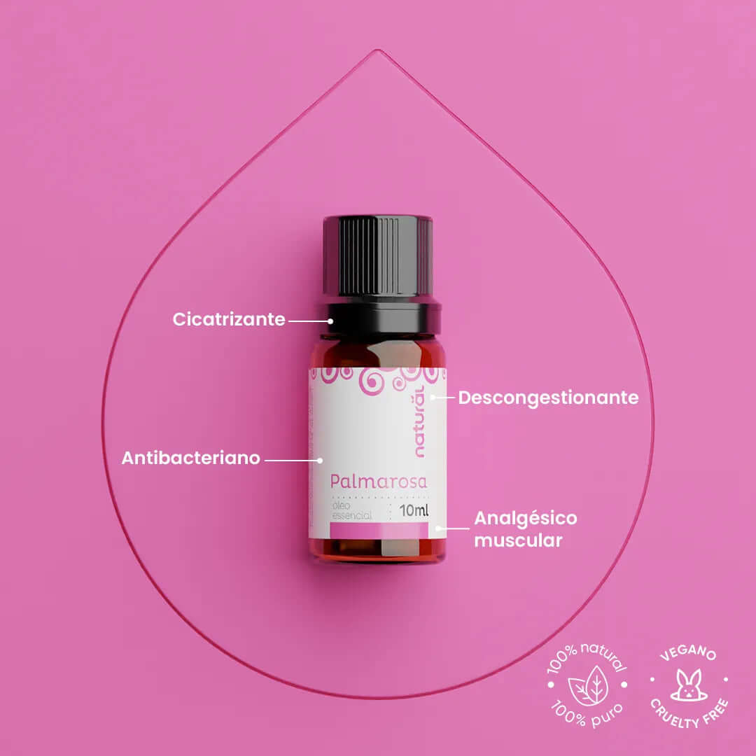 Óleo Essencial Natural de Palmarosa 10ml