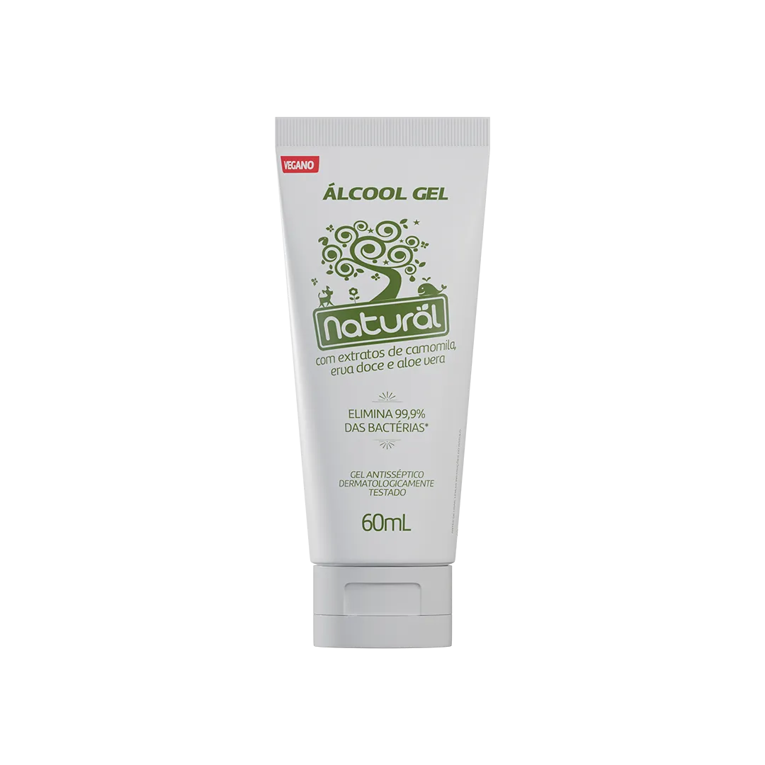 🎁 Álcool gel com Extratos Orgânicos de Camomila, Erva-doce e Aloe Vera 60ml (100% off)