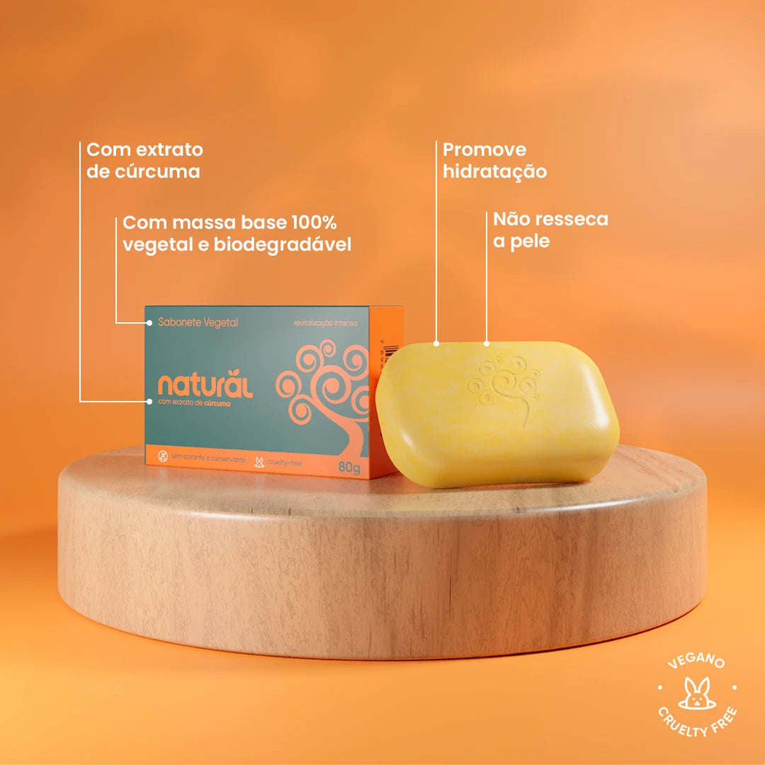 Sabonete em Barra Natural com Cúrcuma 80 g