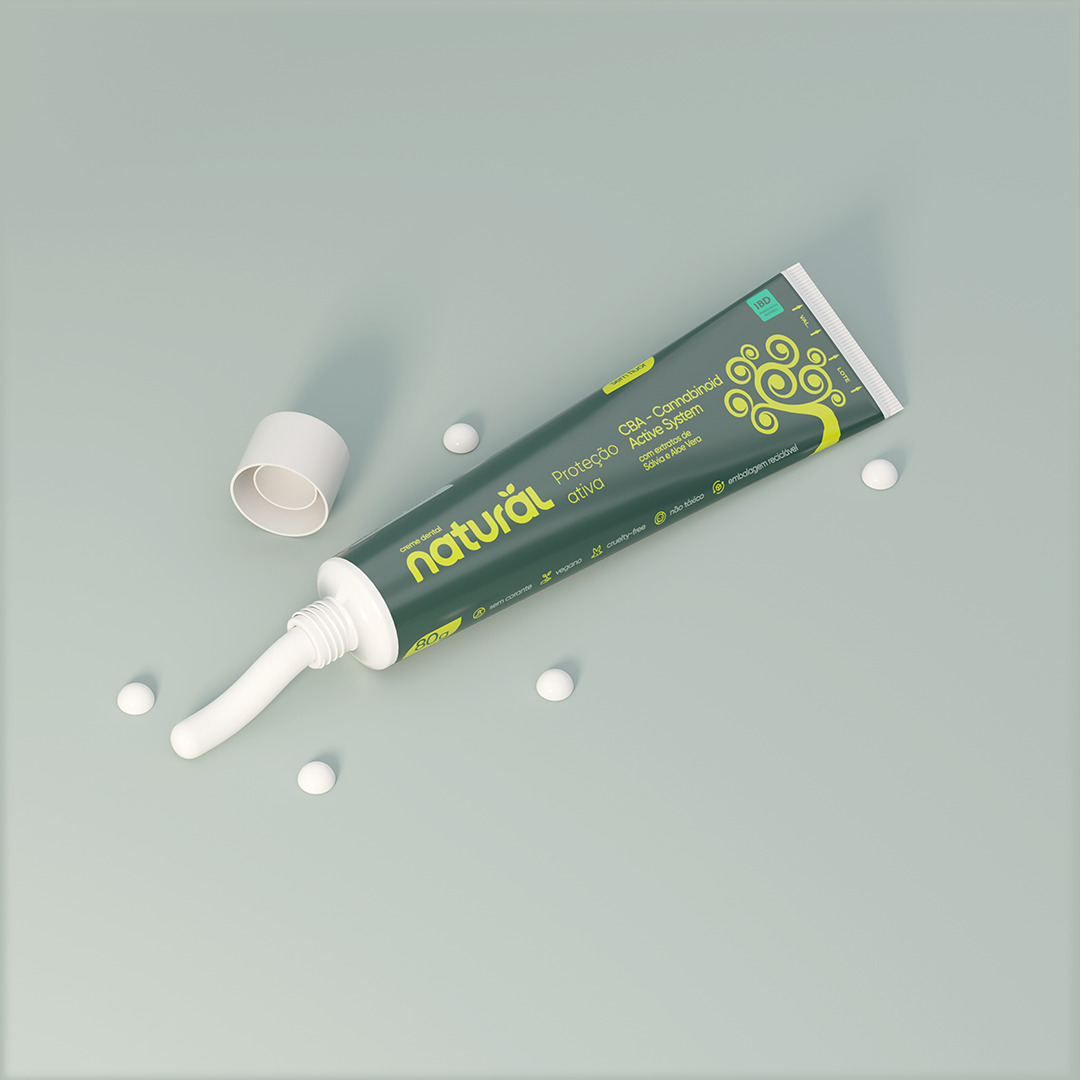Kit Creme Dental com CBA, Sálvia e Aloe Vera - 12 unidades