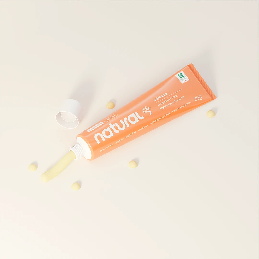Creme Dental Natural com Cúrcuma, Cravo e Melaleuca 80g