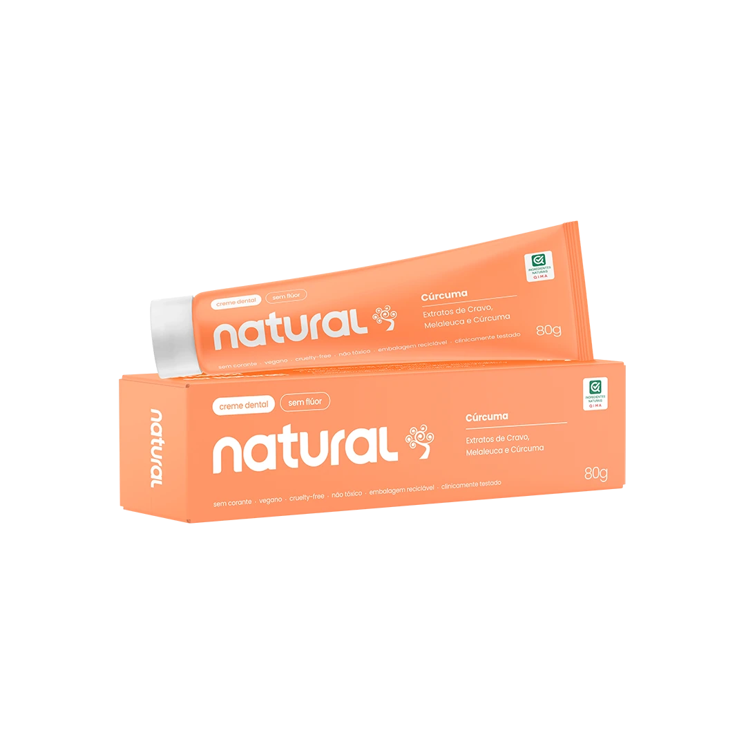 Creme Dental Natural com Cúrcuma, Cravo e Melaleuca 80g