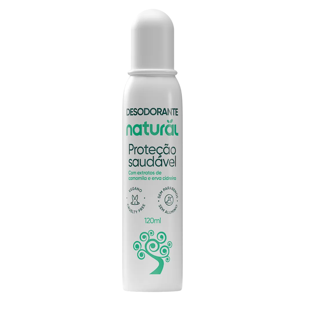 Desodorante Natural com Extratos de Camomila e Erva Cidreira 120mL