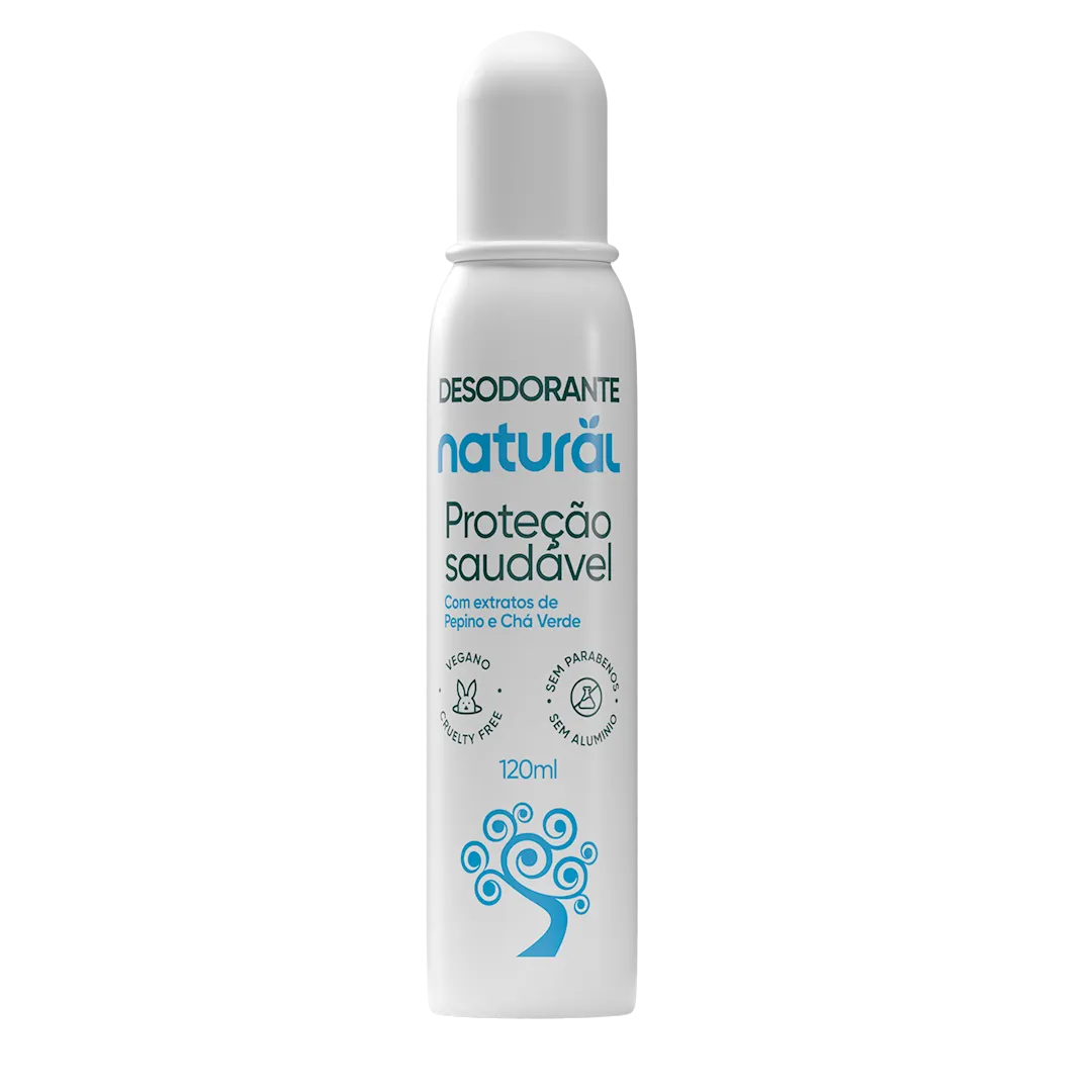 Desodorante Natural com Extratos de Pepino e Chá Verde 120mL