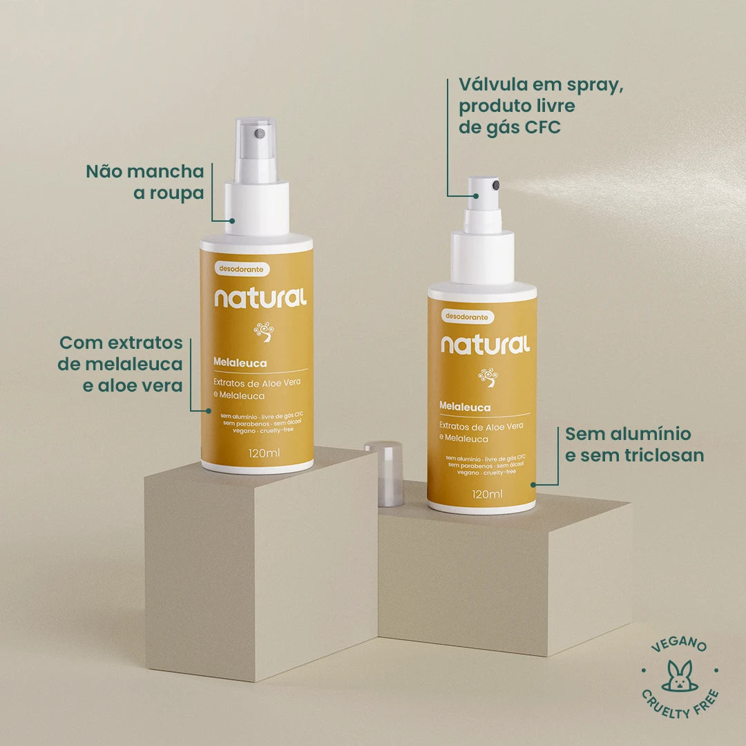 Desodorante Natural com Melaleuca e Aloe Vera 120 ml