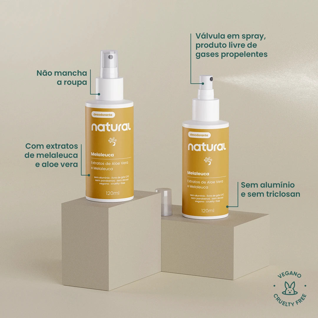 Desodorante Natural com Melaleuca e Aloe Vera 120 ml