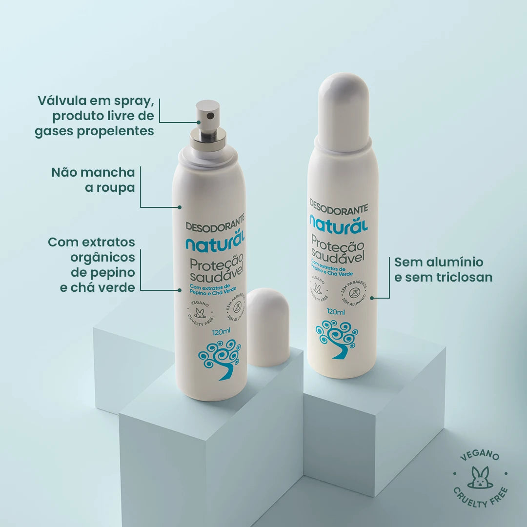 Desodorante Natural com Pepino e Chá Verde 120 ml