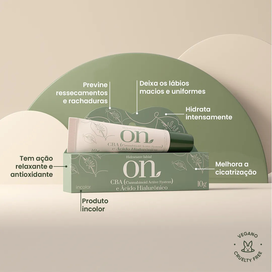Hidratante Labial com CBA e Ácido Hialurônico ON 10g