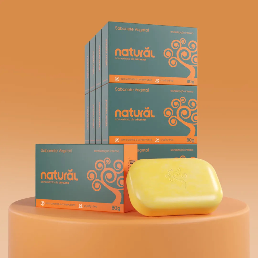 Kit Sabonete em Barra com Cúrcuma - 12 unidades