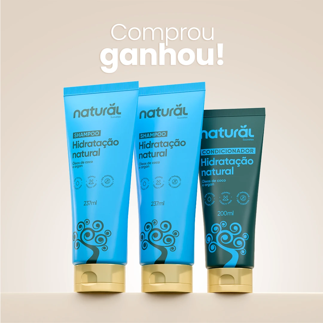 Kit Compre 2 Shampoos, Ganhe 1 Condicionador