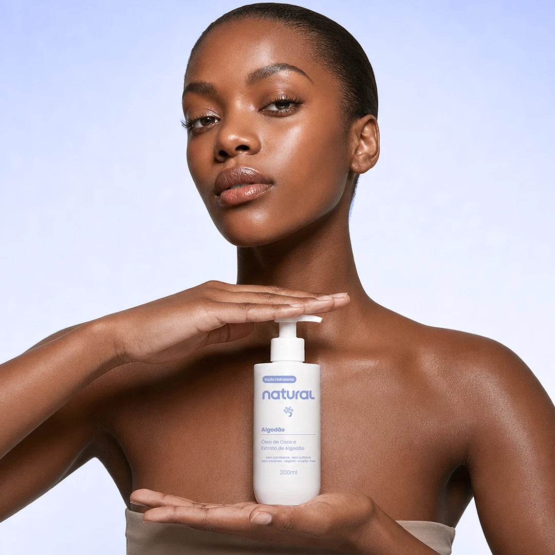Loção Hidratante Natural Óleo de Coco e Extrato de Algodão 200ml