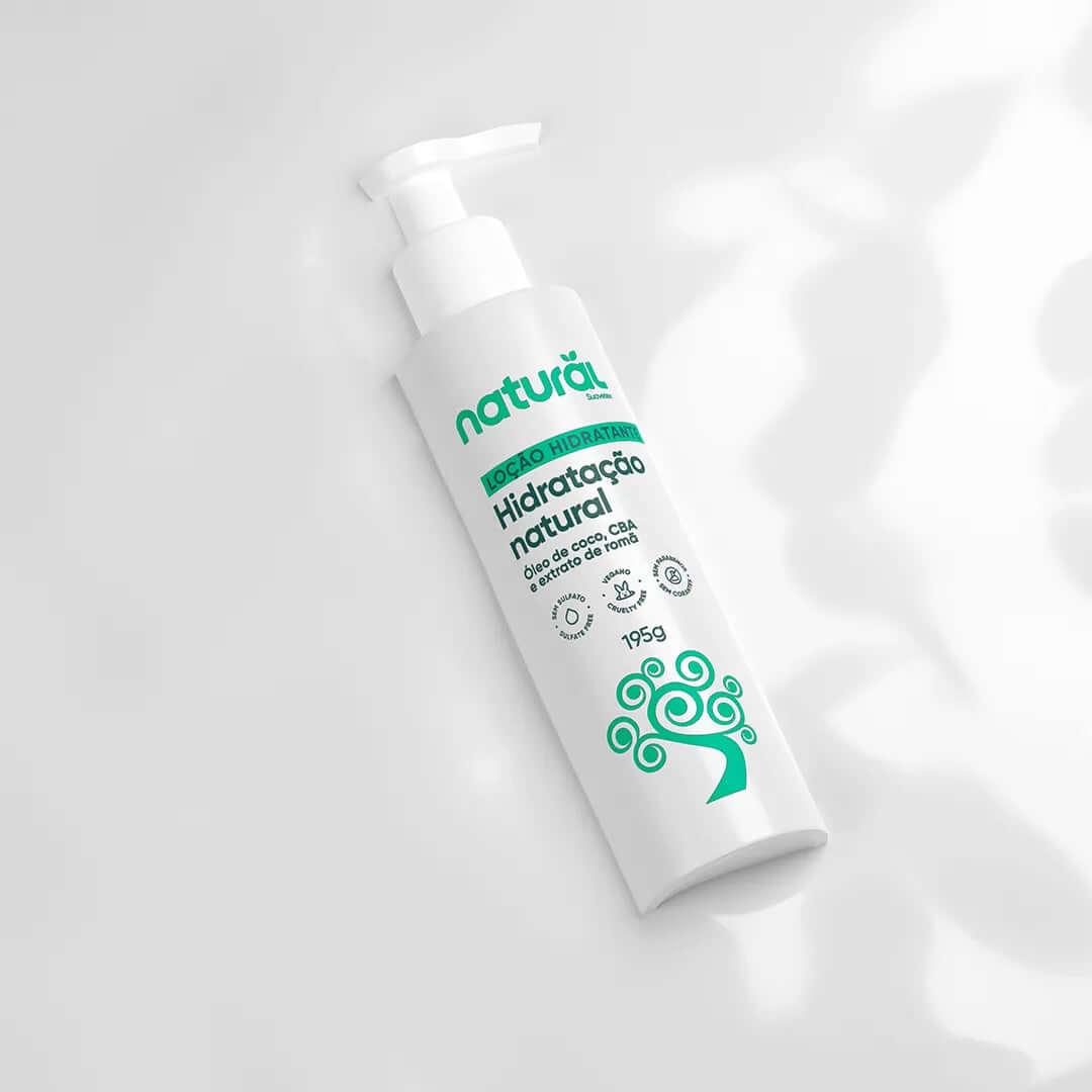 Loção Hidratante Natural com Óleo de Coco, CBA e Extrato de Romã