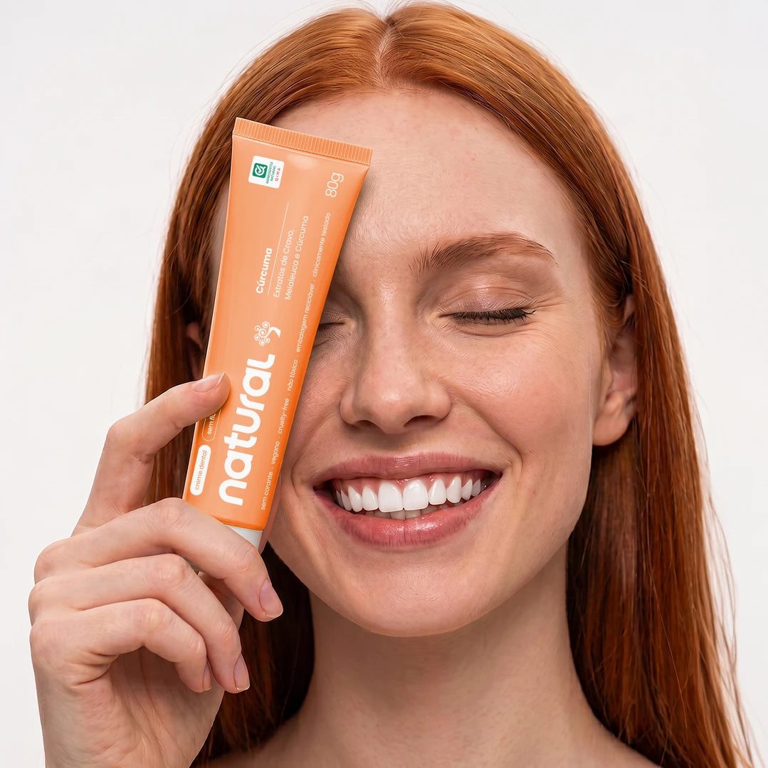 Creme Dental Natural com Cúrcuma, Cravo e Melaleuca 80g