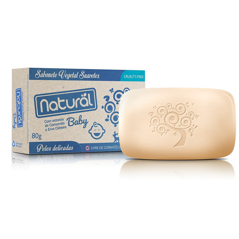Sabonete Natural Baby com Camomila e Erva Cidreira 80g