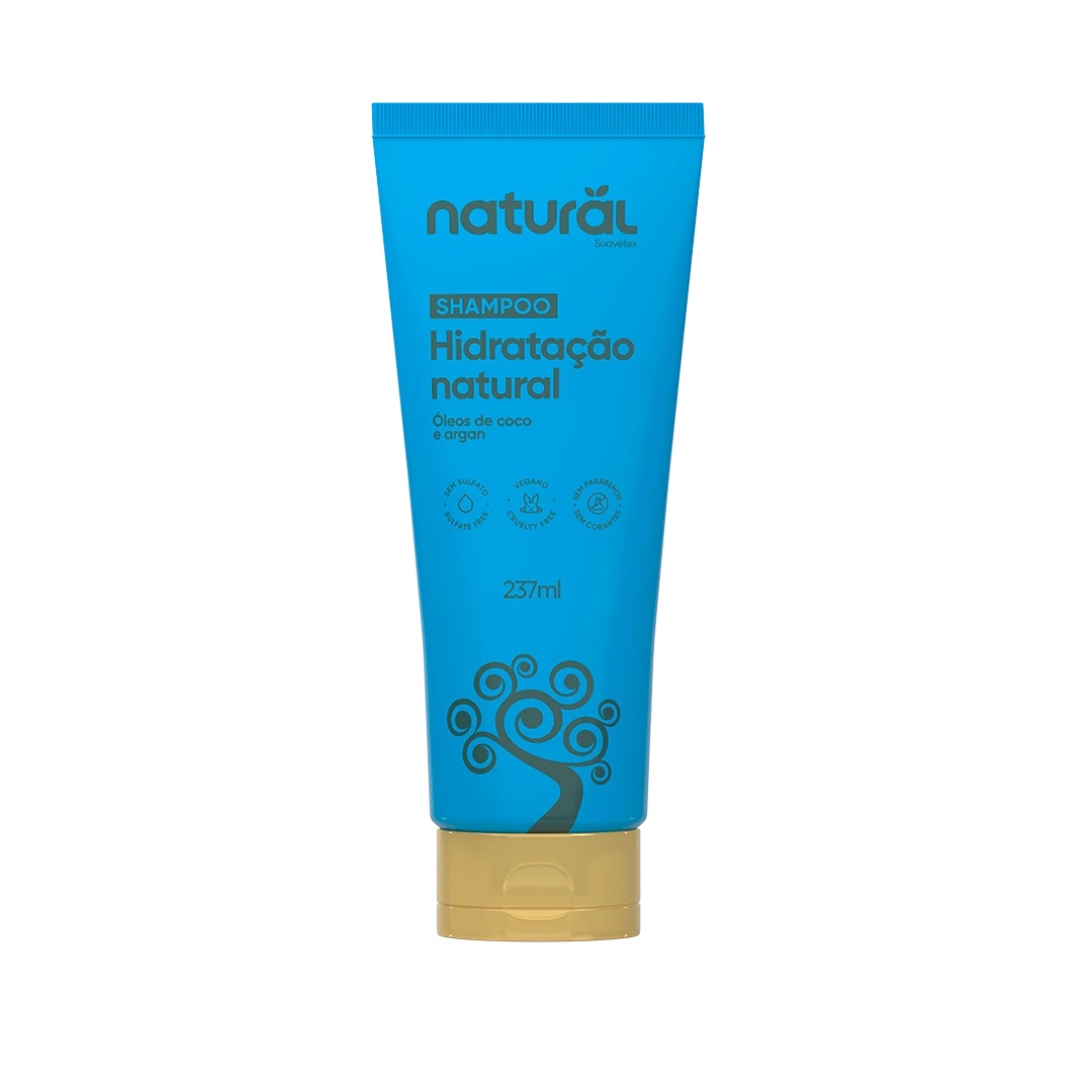 Shampoo Natural com Óleo de Coco e Argan 237mL Orgânico Natural
