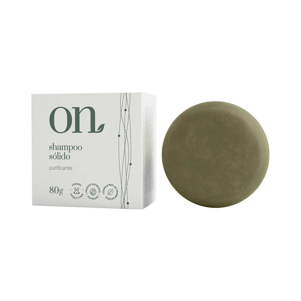 Shampoo Sólido Purificante Orgânico Natural 80g