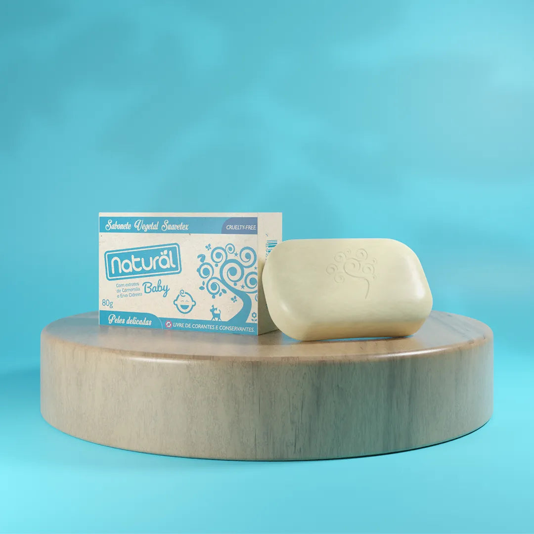 Sabonete Natural Baby com Camomila e Erva Cidreira 80g