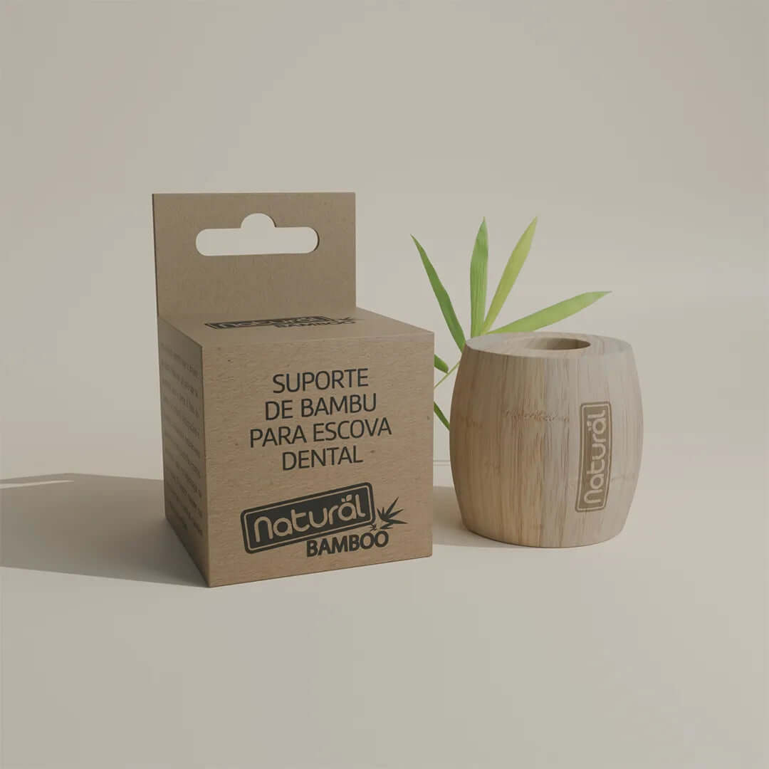 Suporte de Bambu para Escova Dental